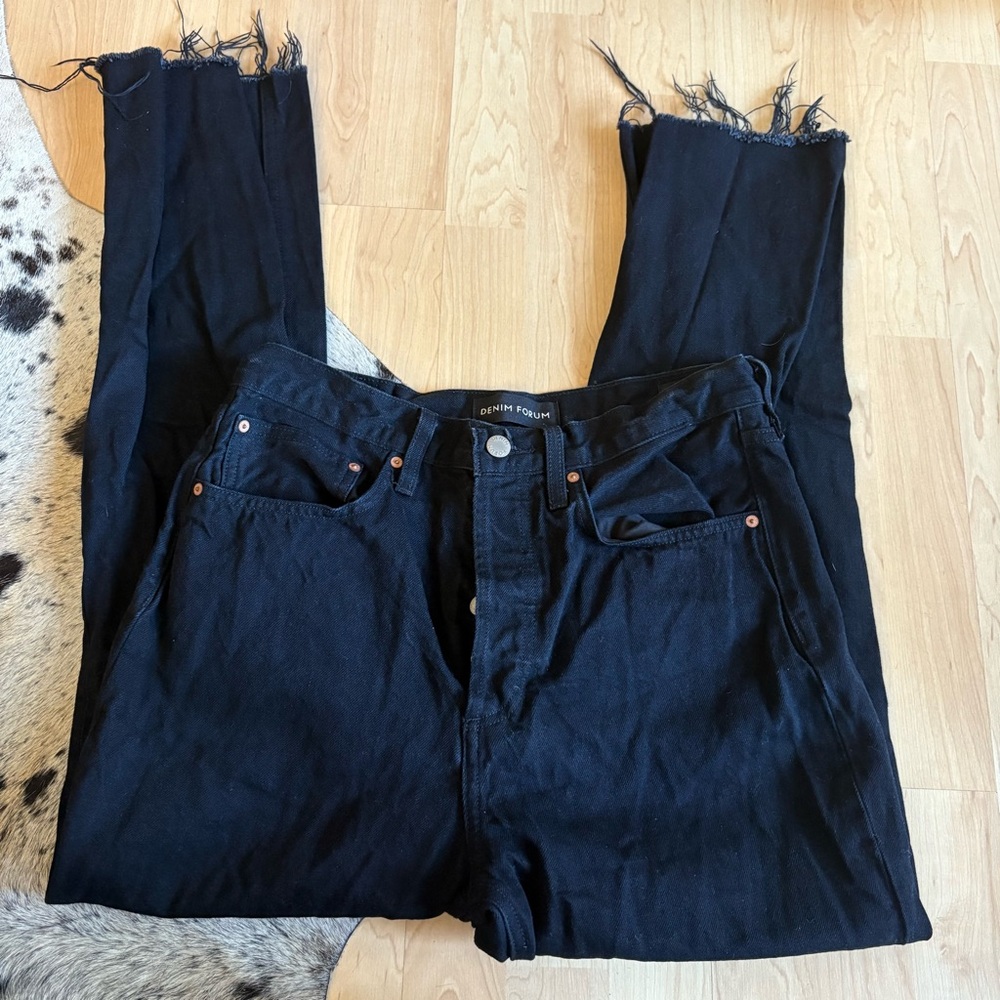DENIM FORUM ARITZIA The Joni High Rise Loose Jeans Black‎ Size 28